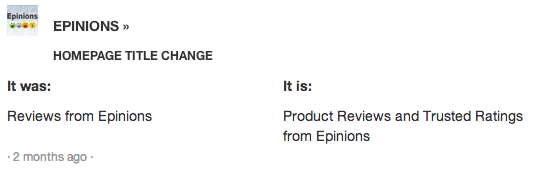 Epinions improves their SEO strategy with addition of more powerful keywords