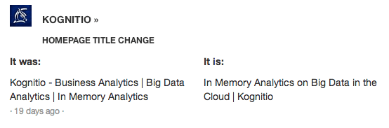 Kognito applies multiple SEO best practices with the changes to their title tag.