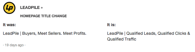 LeadPile moves to stronger keywords which are certain to improve their SEO performance