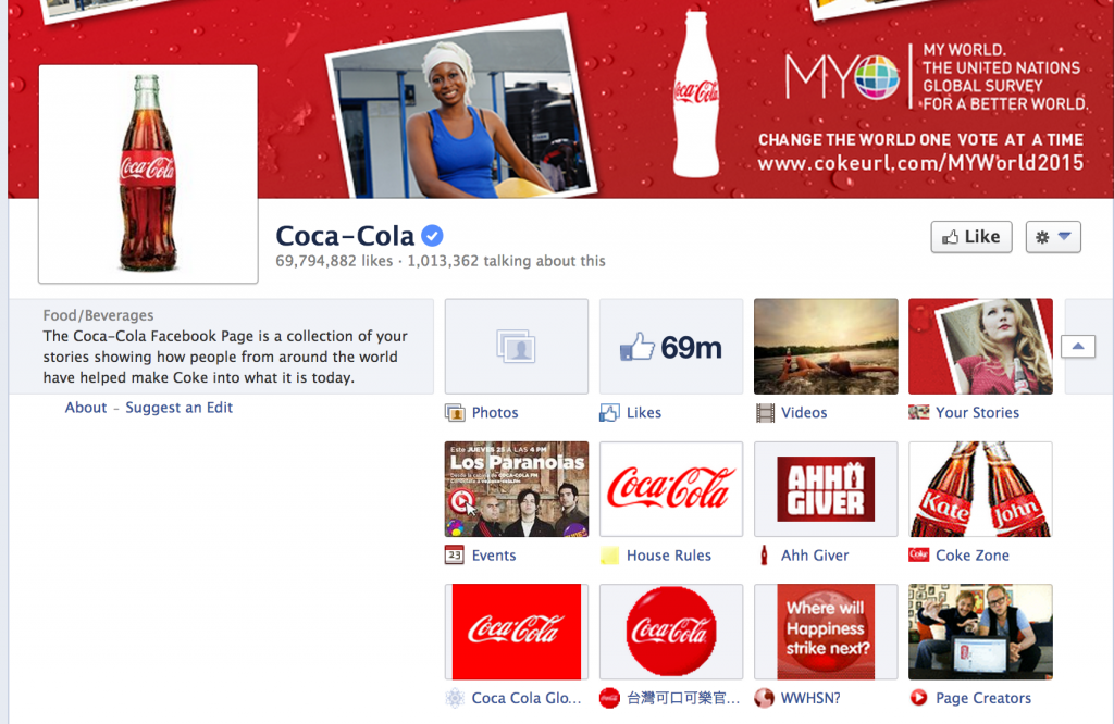 Coca Cola Facebook Profile