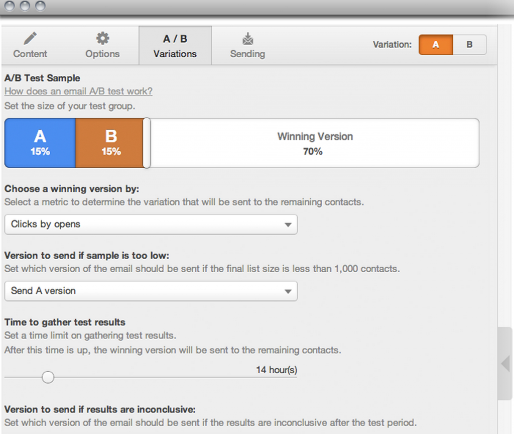 Make use of a tool, such as Hubspot, that allows you to a/b test your emails.