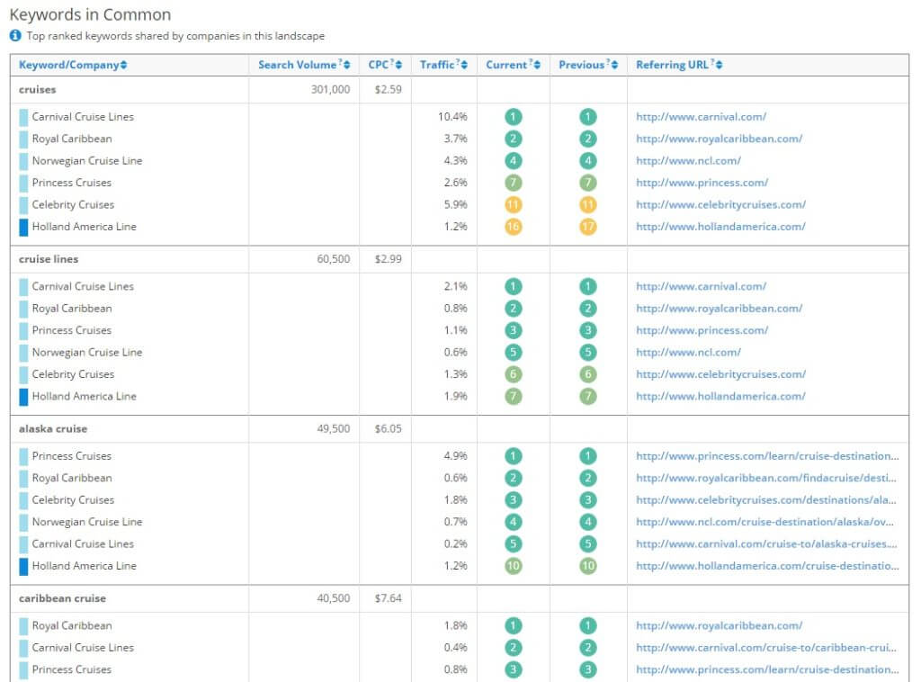 SEO Keyword Rankings Report