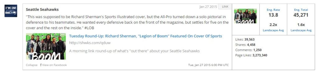 Richard Sherman Facebook Post