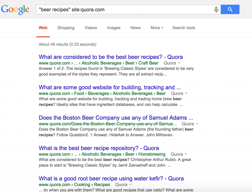 Social Media Content using  Quora