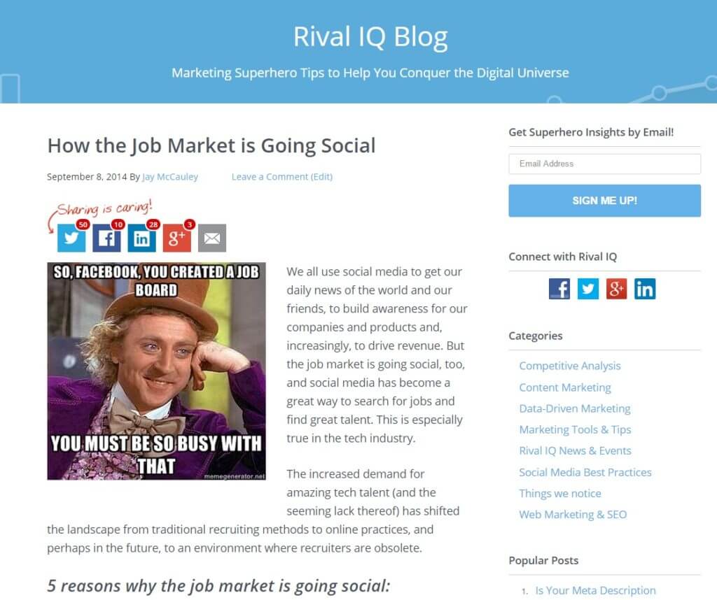 Job Market Going Social Blog