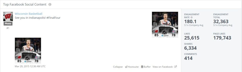 social media final four wisconsin facebook