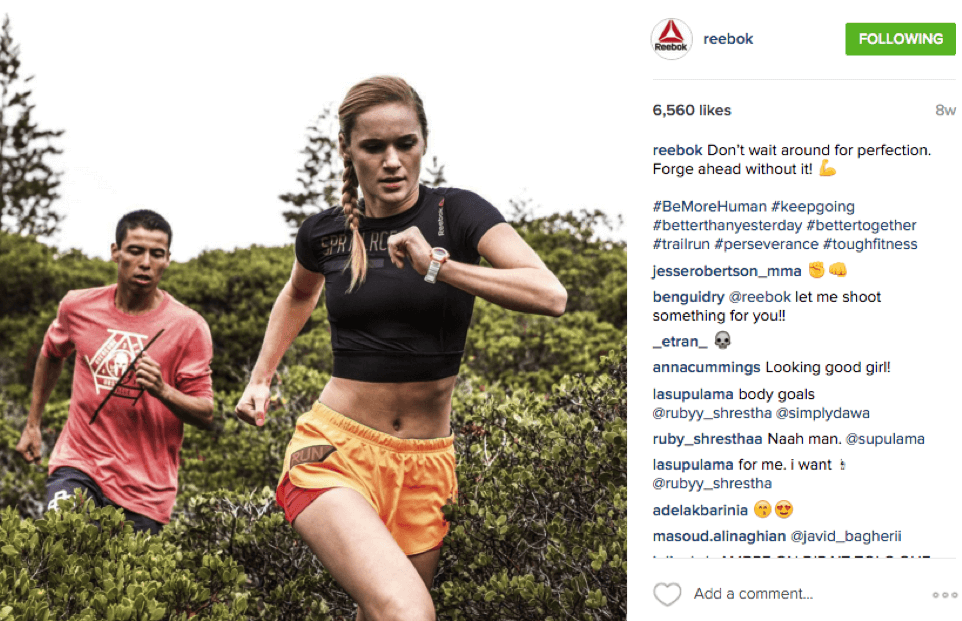 Reebok social media