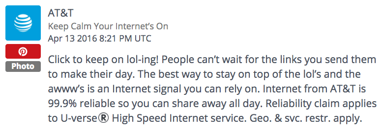 AT&T Social Post