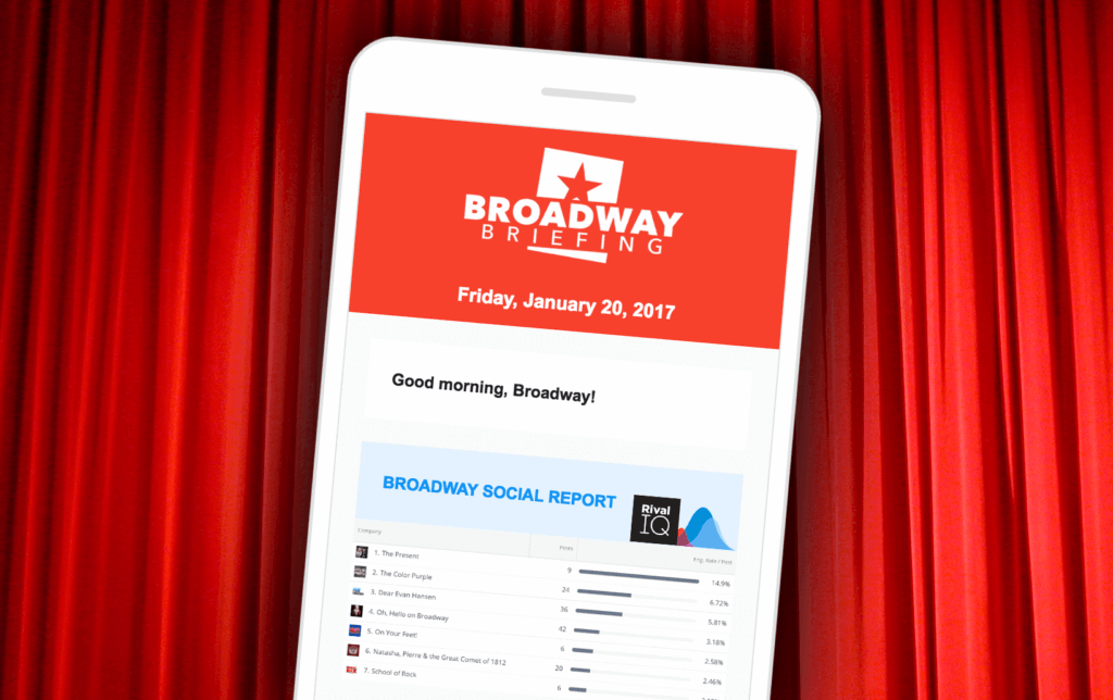 Broadway Briefing Social Media Report Preview