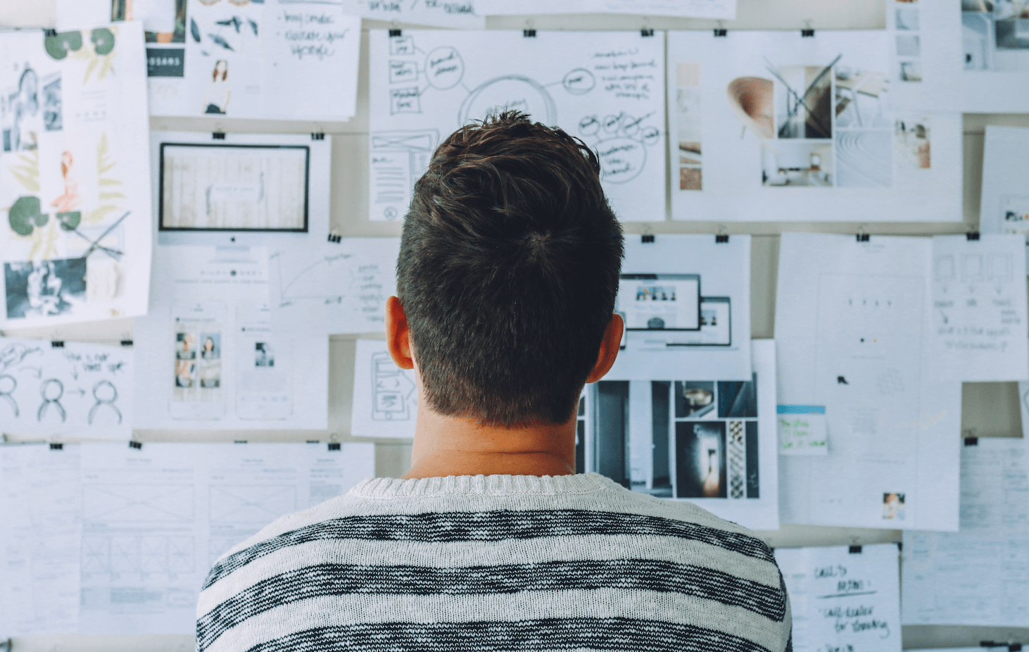 Man thinking about a social media platform to advertise on