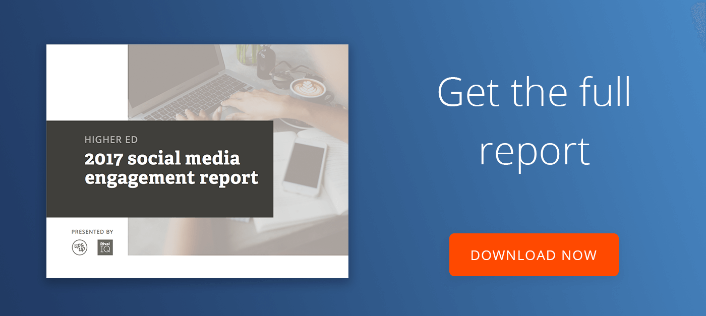 2017 Higher Ed Social Media Study Report Download Button