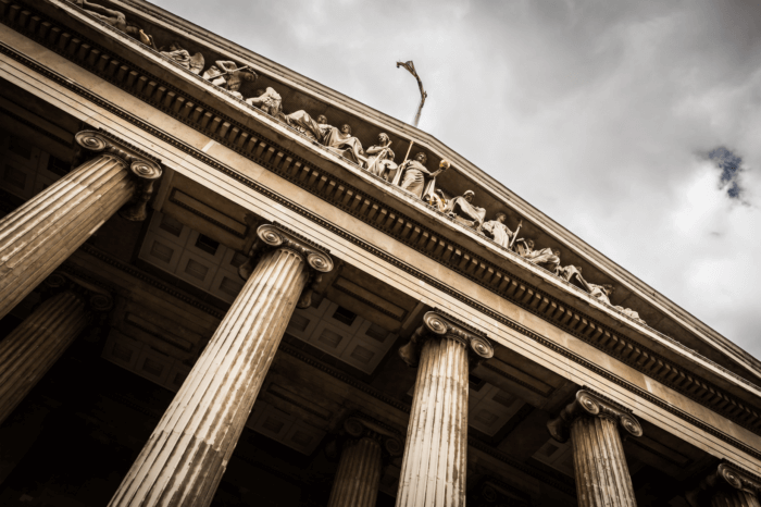 Columns of a courthouse