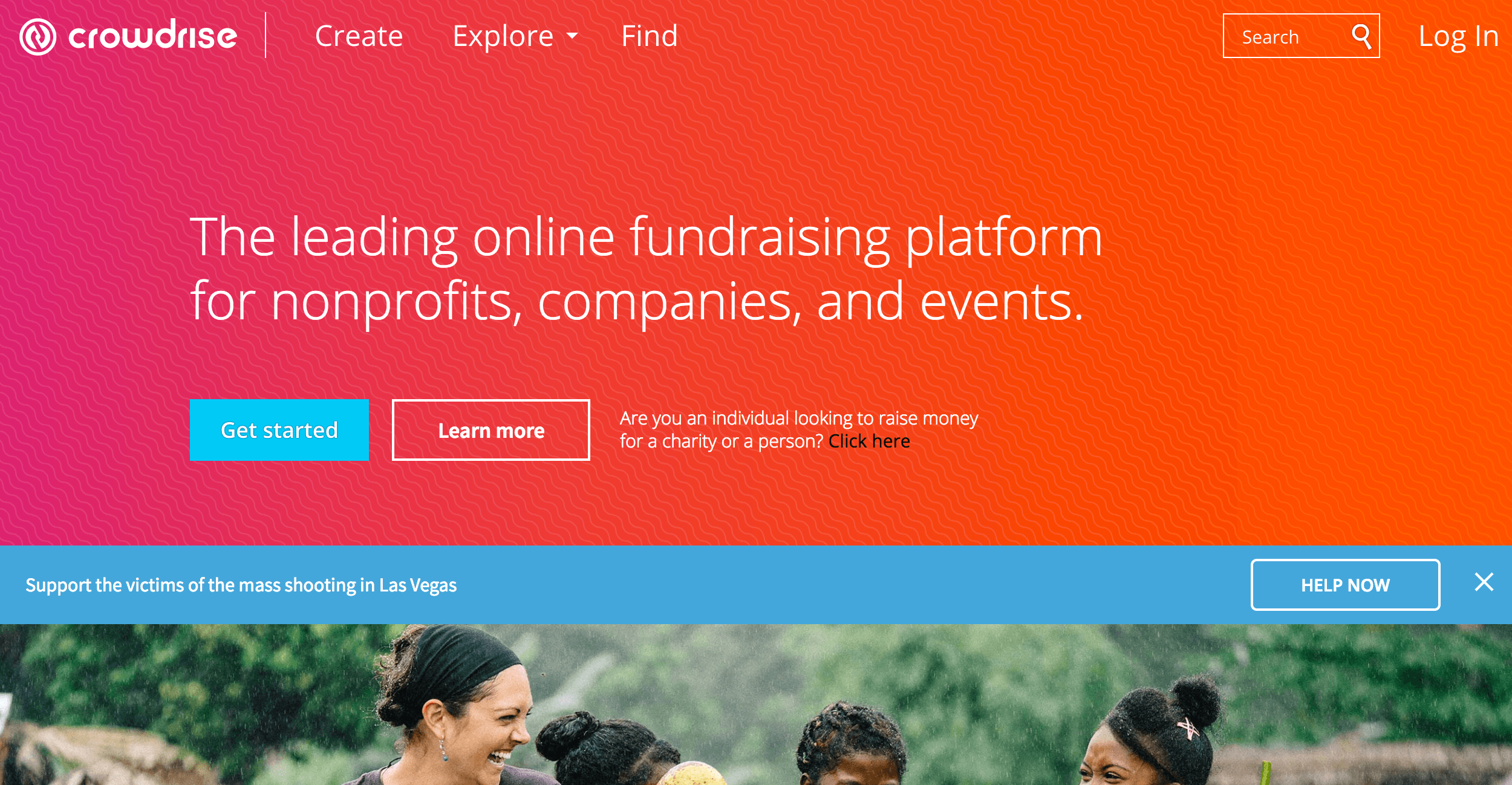 Crowdrise social fundraising for nonprofits, companies, and events