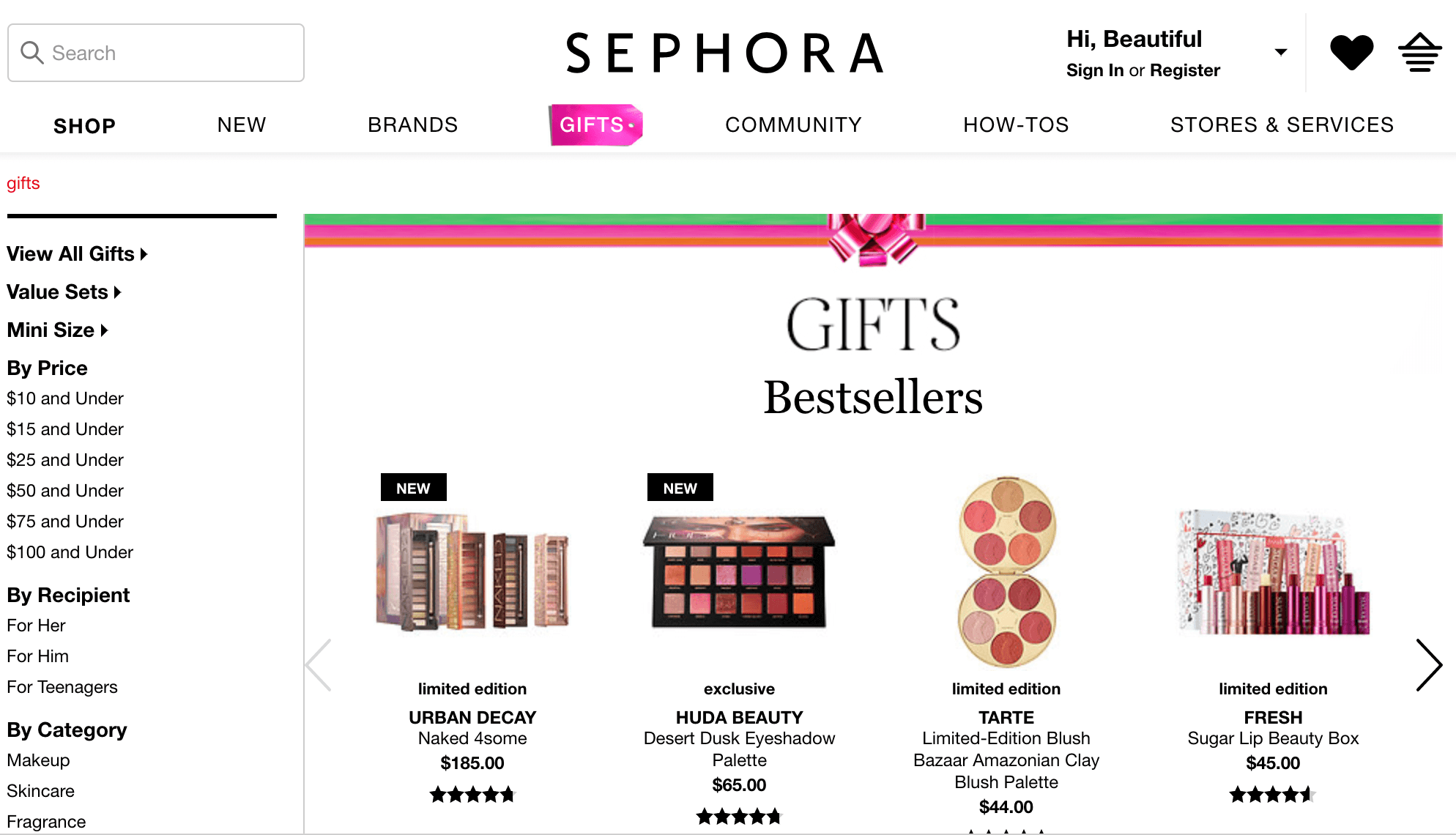 Sephora early release gift guide