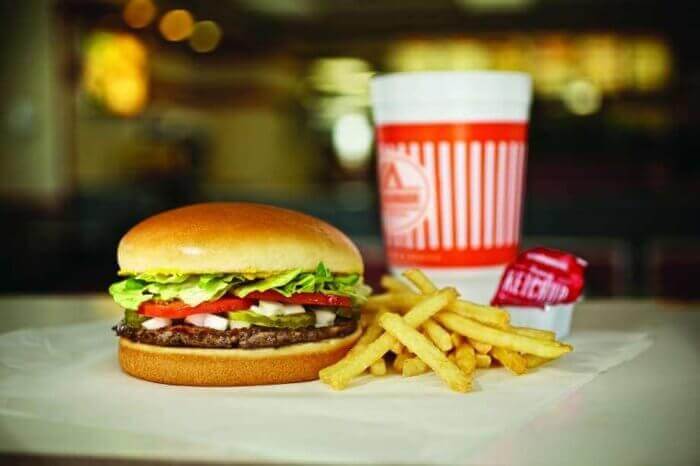 Hamburger and fries from Whataburger