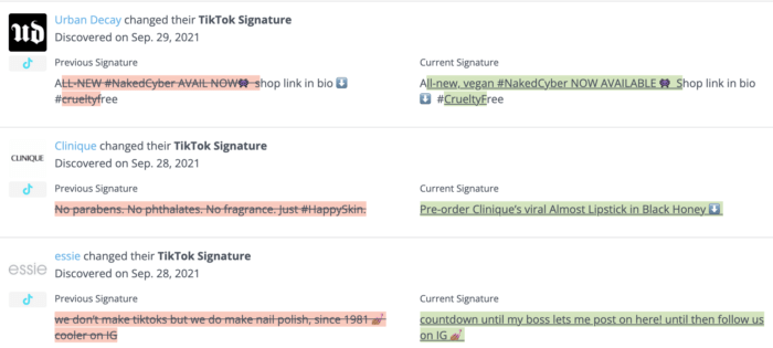 Track Instagram bio changes can be helpful when reviewing social media strategy