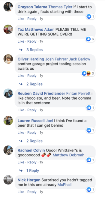 A sample of positive comments on a post featuring a Dalmore new release.