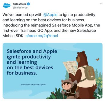 b2b brand salesforce shows off custom graphics in this tweet