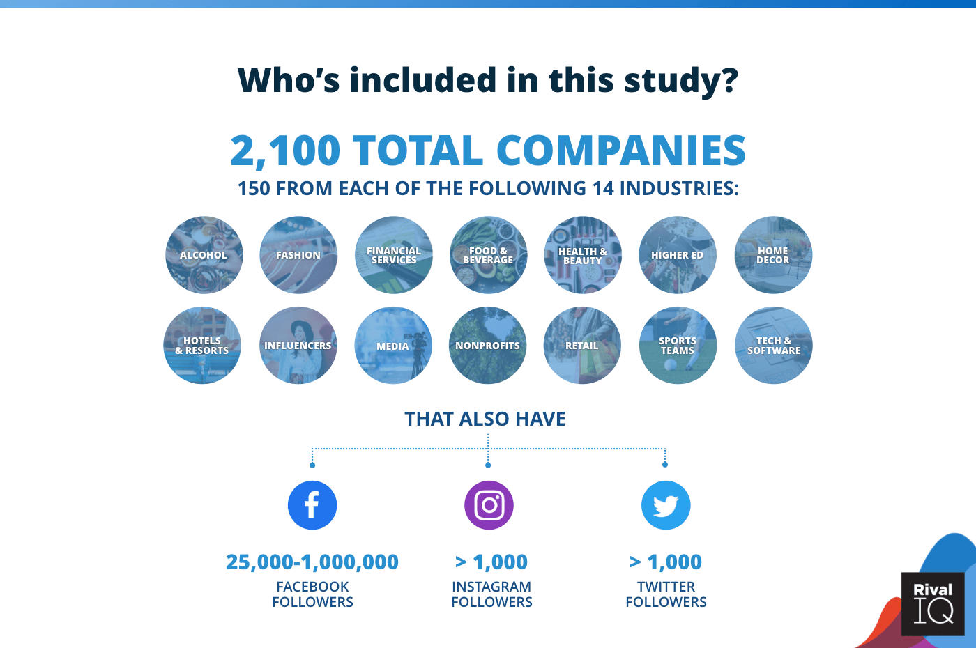 The makeup of the 2020 Social Media Industry Benchmark Report