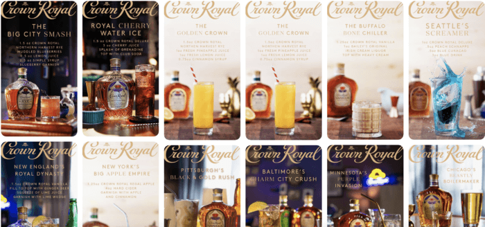 Crown Royal's Pinterest Marketing boards