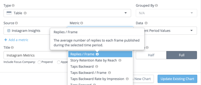 metric naming and tooltips