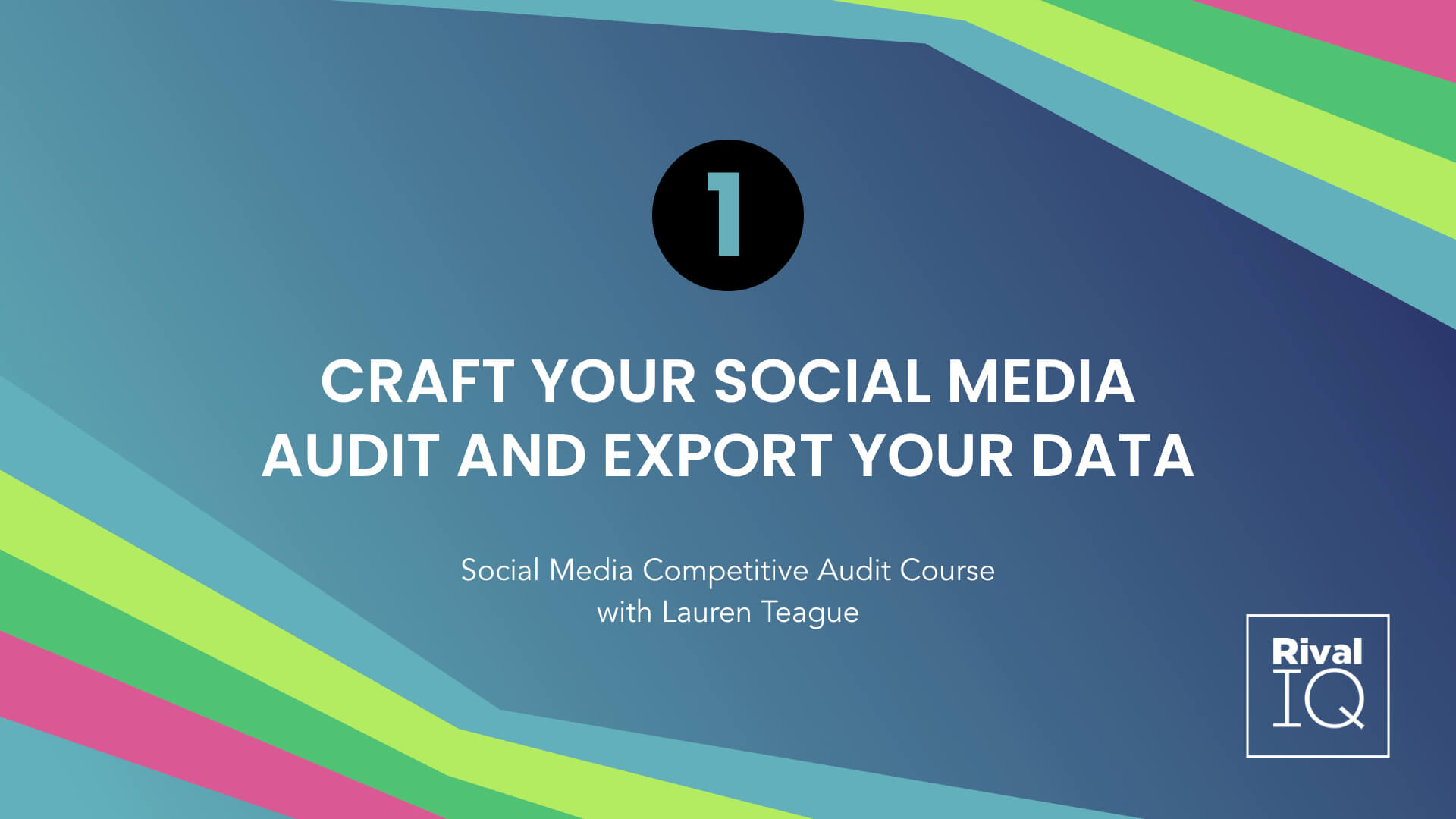 Lesson 1 Competitive Social Media Audit Course 