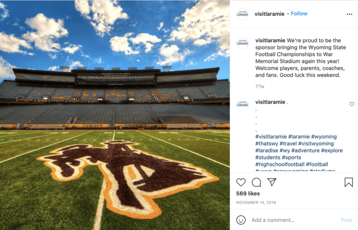 Image of center field at Memorial Stadium in Laramie