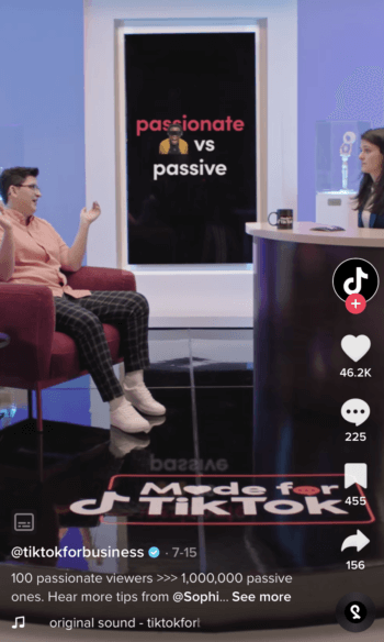 A talkshow-style show on TikTok is an example of how long-form video is a top TikTok marketing trend worth exploring in 2022.