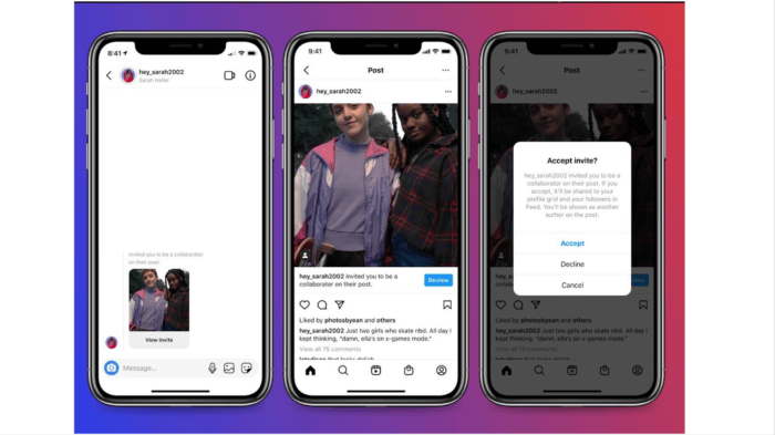 How to use Instagram Collab mode screenshots