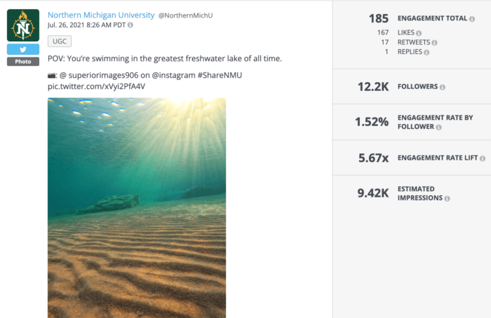 Underwater shot of Lake Superior is UGC from Northern Michigan University