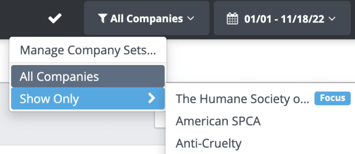 How to ensure you're only displaying your company's metrics instead of comparing them to your competitors