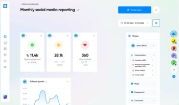 Iconosquare's LinkedIn analytics tools including monthly social media reporting