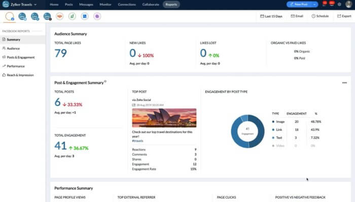 Creating customized dashboards with Zoho Social to view your meaningful data in one glance