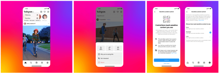 Pick from the choices the app provides so the Instagram algorithm understands your preferences better, and curates relevant content for you