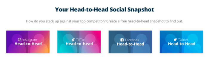 Head-to-head social media benchmarks