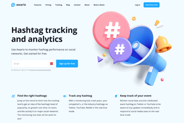Awario, a tool to find your best forming hashtag
