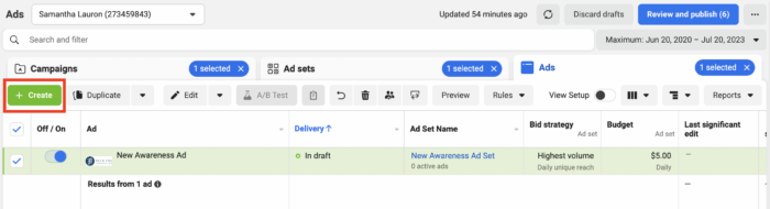 The first step in creating Instagram ads is to go to your Ads Manager on Facebook.