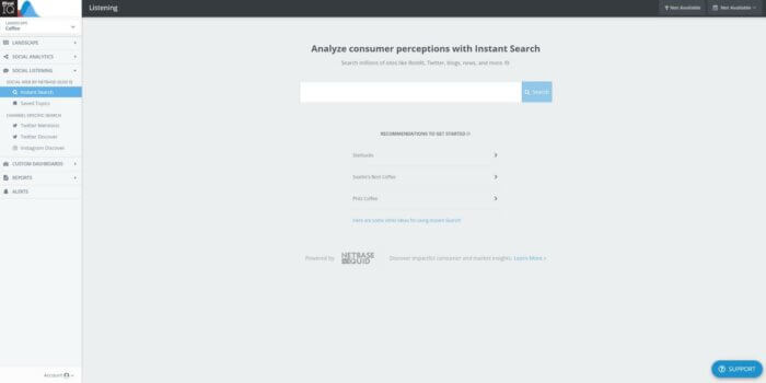 Rival IQ's Instant Search feature can be found under Social Listening.