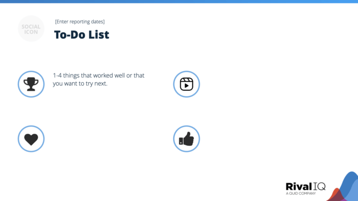 Social reporting template To-Do slide