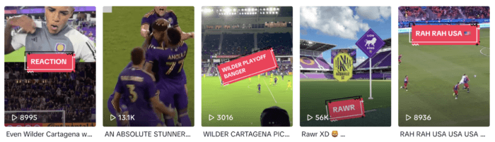 Recent videos on the Orlando City Soccer Club's TikTok demonstrate frequent posting activity, which is a key metric when measuring TikTok analytics.